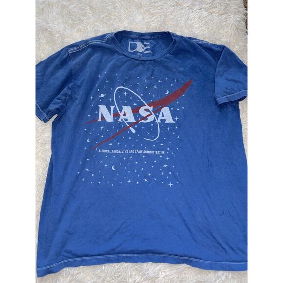 NASA Men’s Sz. L Classic Blue Logo Tee. Soft, Comfortable - Picture 1 of 8